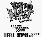 Wario Blast Featuring Bomberman! (USA, Europe) Title Screen
